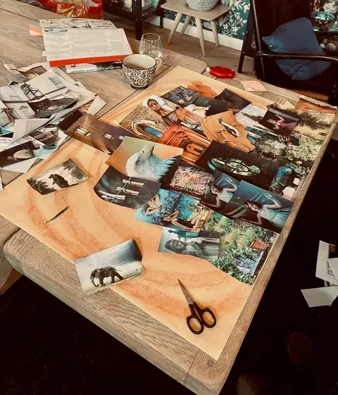Bøger og materialer fra kreativ workshop